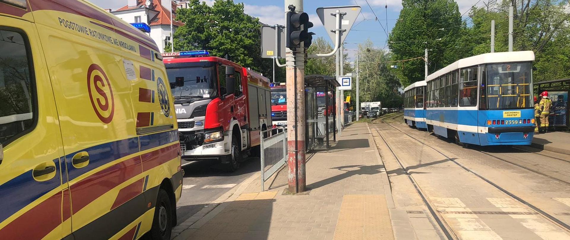 Interwencja zastępów PSP na ul. Powstańców Śląskich