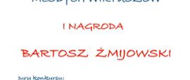 Dyplom dla Bartosza Żmijowskiego za zdobycie I miejsca. I Ogólnopolski Konkurs Młodych Wirtuozów. Poznań, 7-8 marca 2026.