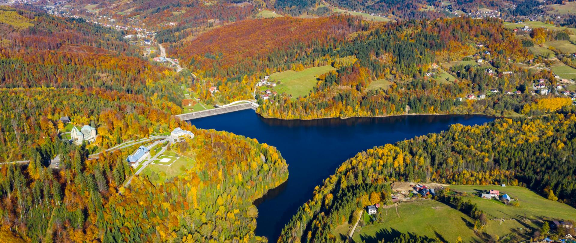 Zbiornik Wisła Czarne z lotu ptaka