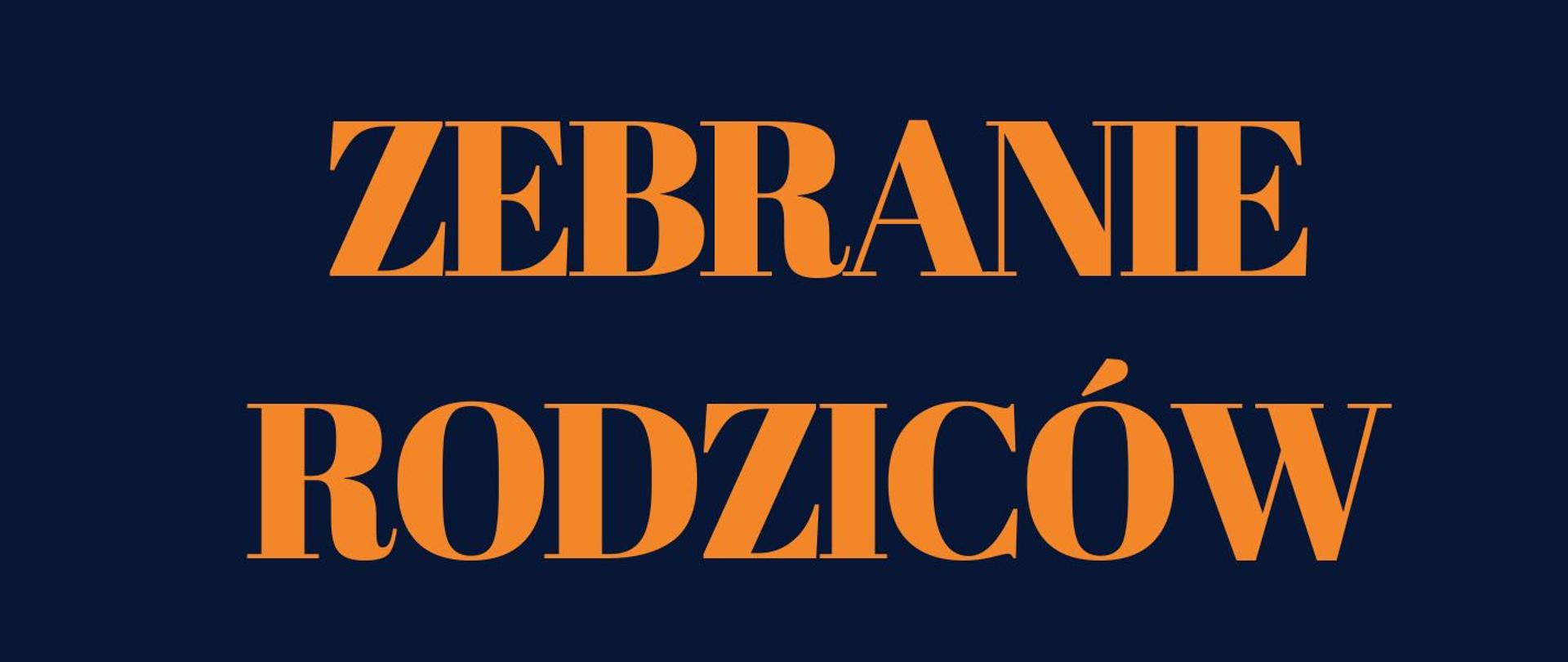 Plakat utrzymany jest w ciemnoniebieskiej kolorystyce z motywami pięciolinii, nut oraz stylizowaną ilustracją saksofonu. W centralnej części znajduje się duży pomarańczowy napis „Zebranie Rodziców”, a poniżej podano termin spotkania – 10 września 2026 roku (czwartek) o godzinie 17.00 – oraz informację, że w planie zebrania przewidziano wybór Rady Rodziców. Na plakacie zamieszczono również informację, że zebranie odbędzie się w sali koncertowej Państwowej Szkoły Muzycznej I stopnia nr 1 w Kędzierzynie-Koźlu.