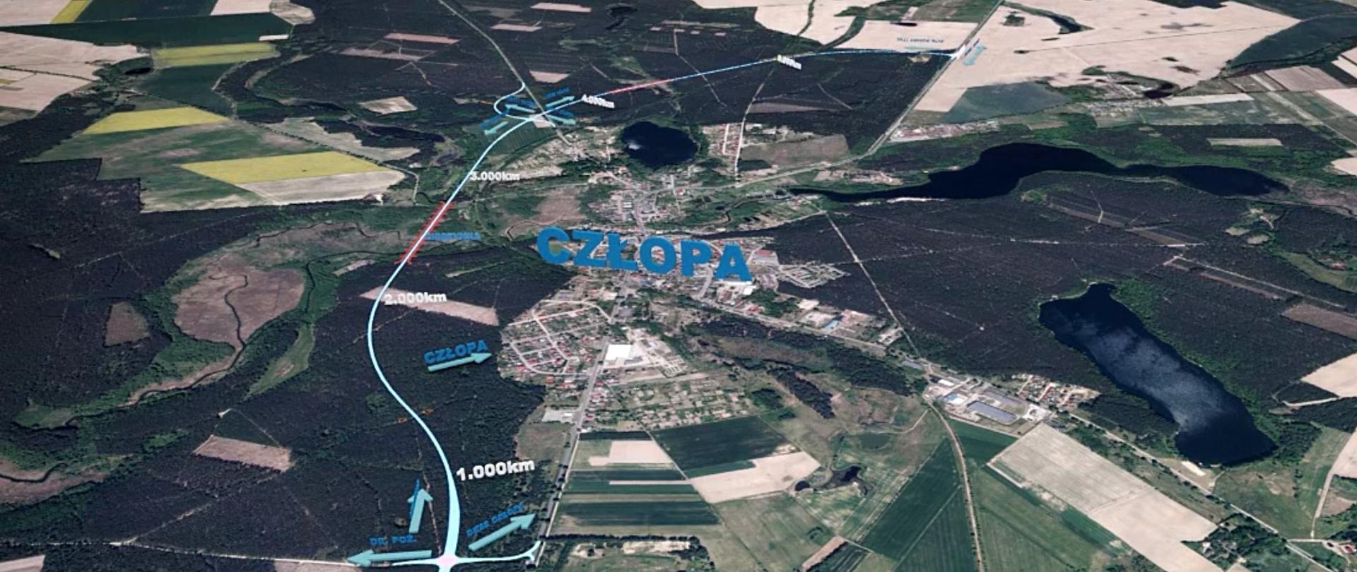 Wizualizacja obwodnicy Człopy