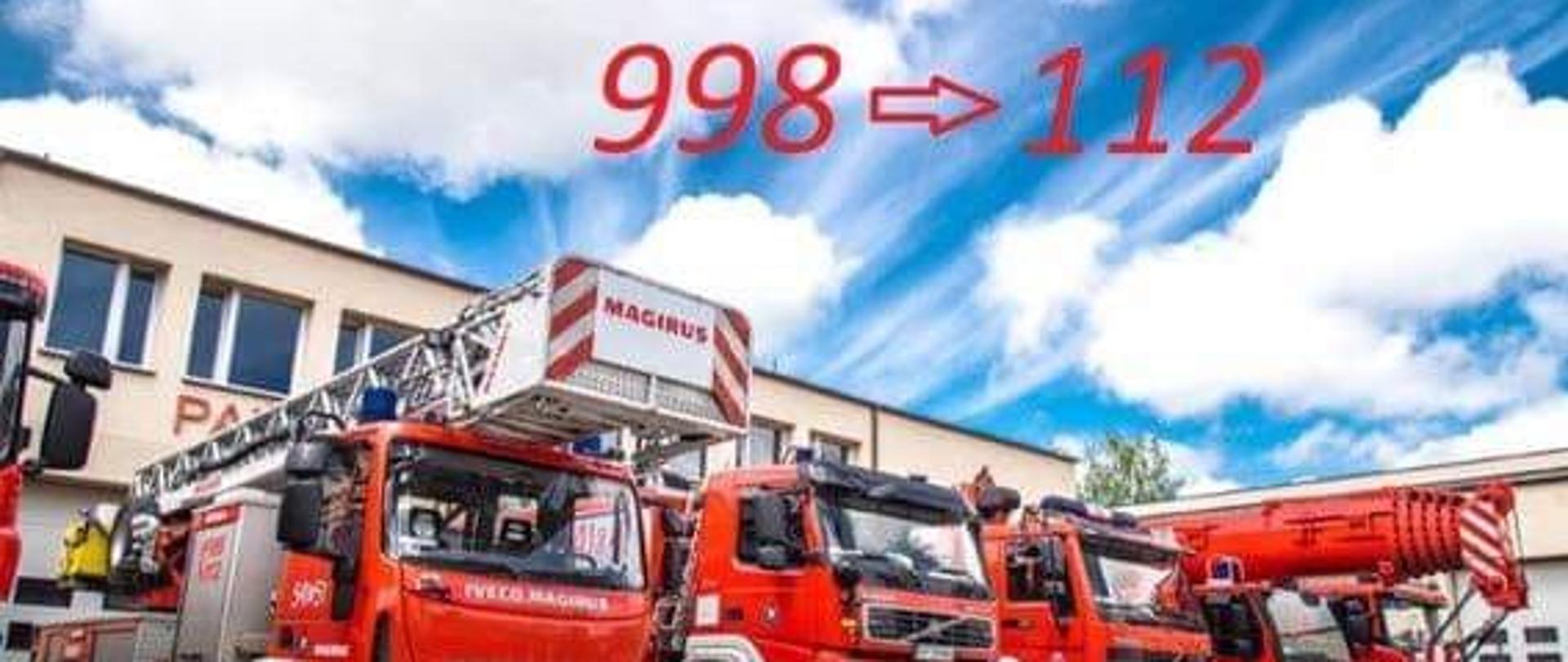 Zmiana numeru 998 na 112 plakat