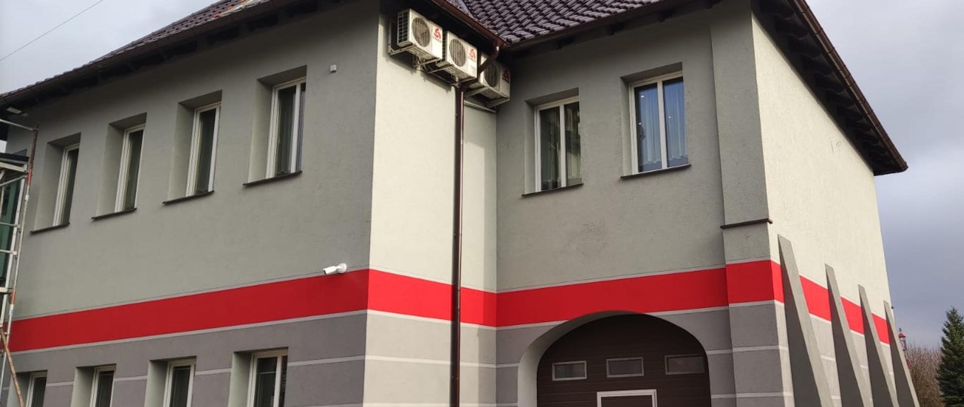 Zdjęcie przedstawia termomodernizację budynku KP PSP Złotów.