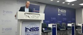 INSS Director Gen. (res.) Tamir Hayman delivers opening remarks at the Polish-Israeli expert conference “Responding to Geopolitical Shifts and Emerging Threats: The Experiences of Poland and Israel.”