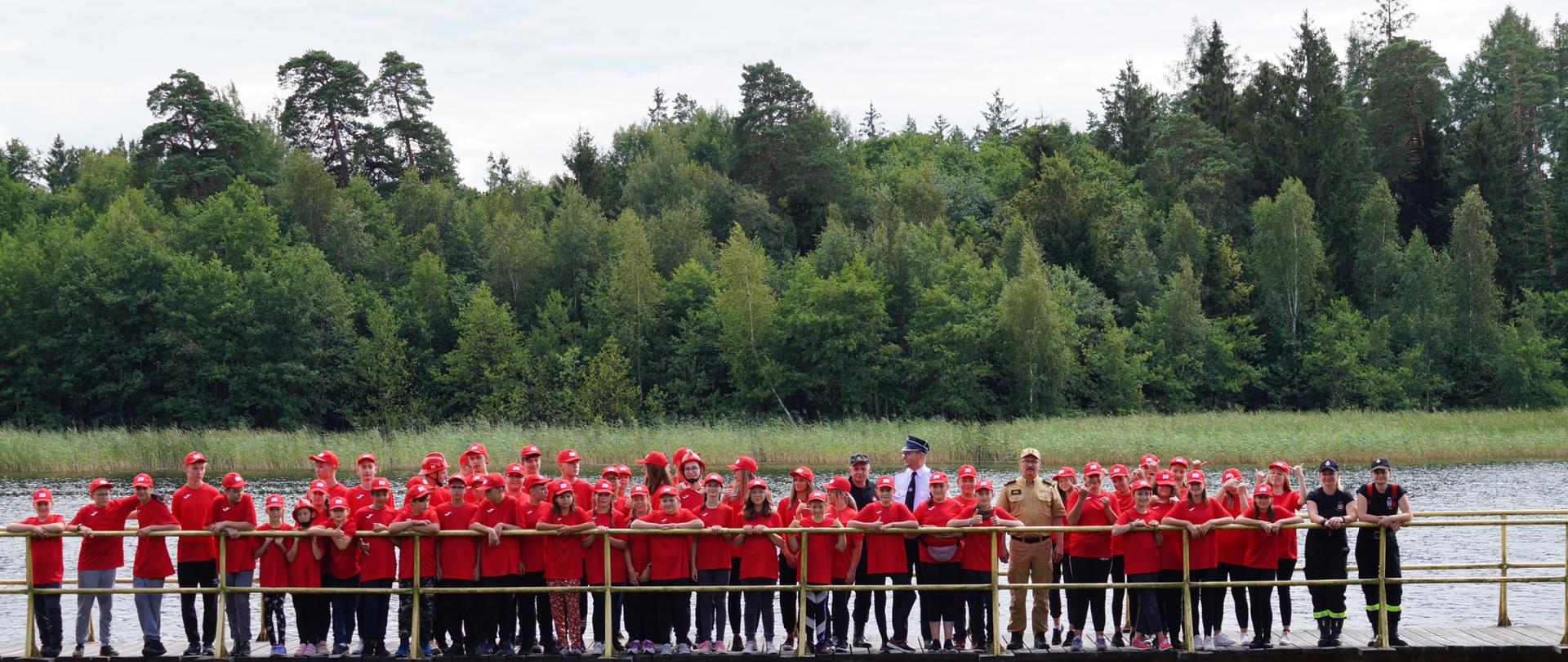 Wizyta Zastępcy Podlaskiego Komendanta Wojewódzkiego PSP na obozie Strażackim MDP.