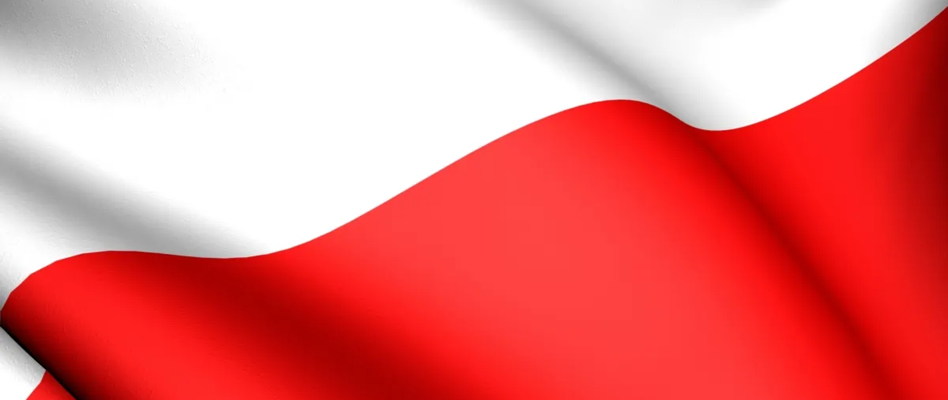 Falująca flaga Polski (biało czerwona)