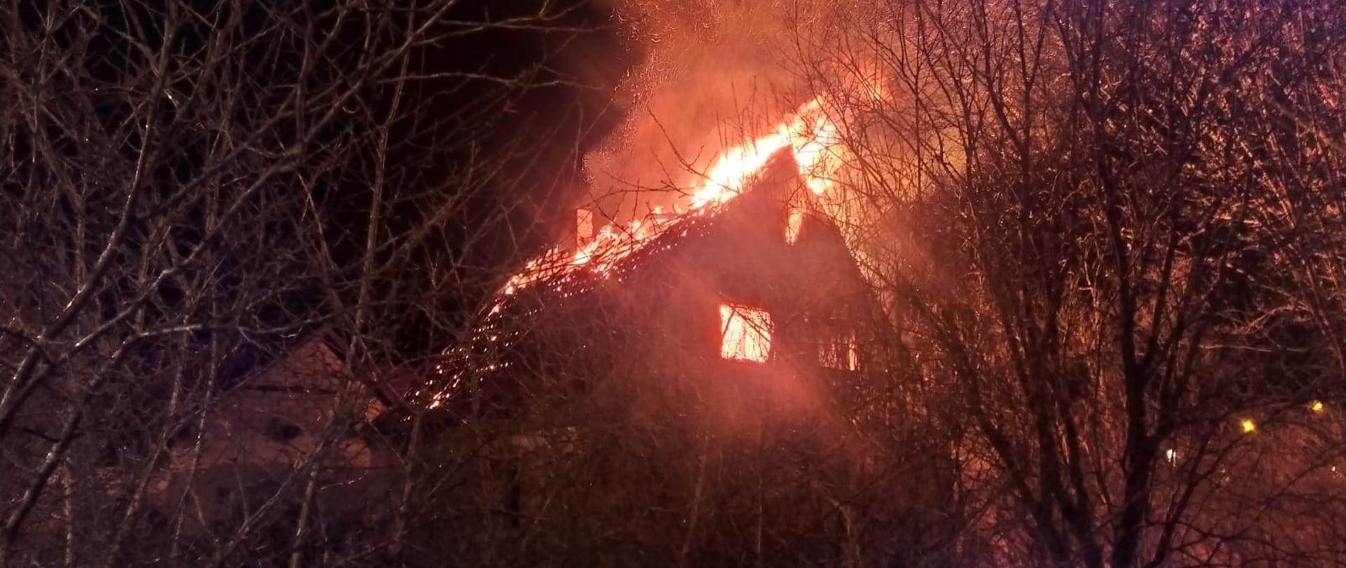 Pożar budynku w Giżycku przy ul. Rybackiej