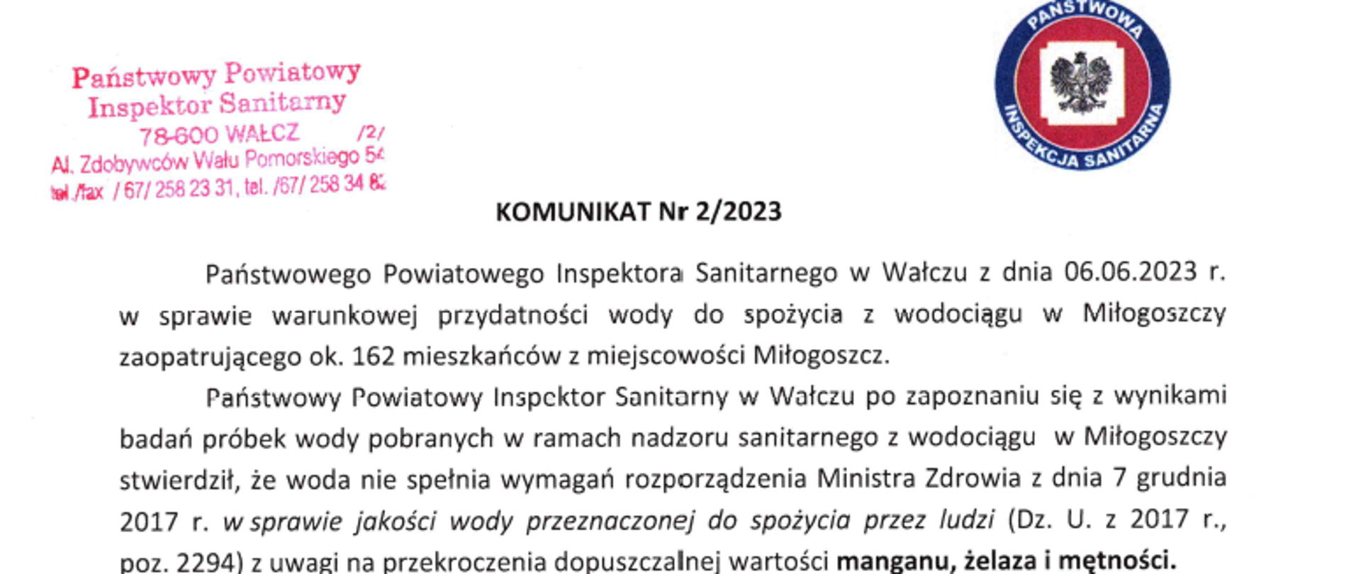 Komunikat nr 2/2023