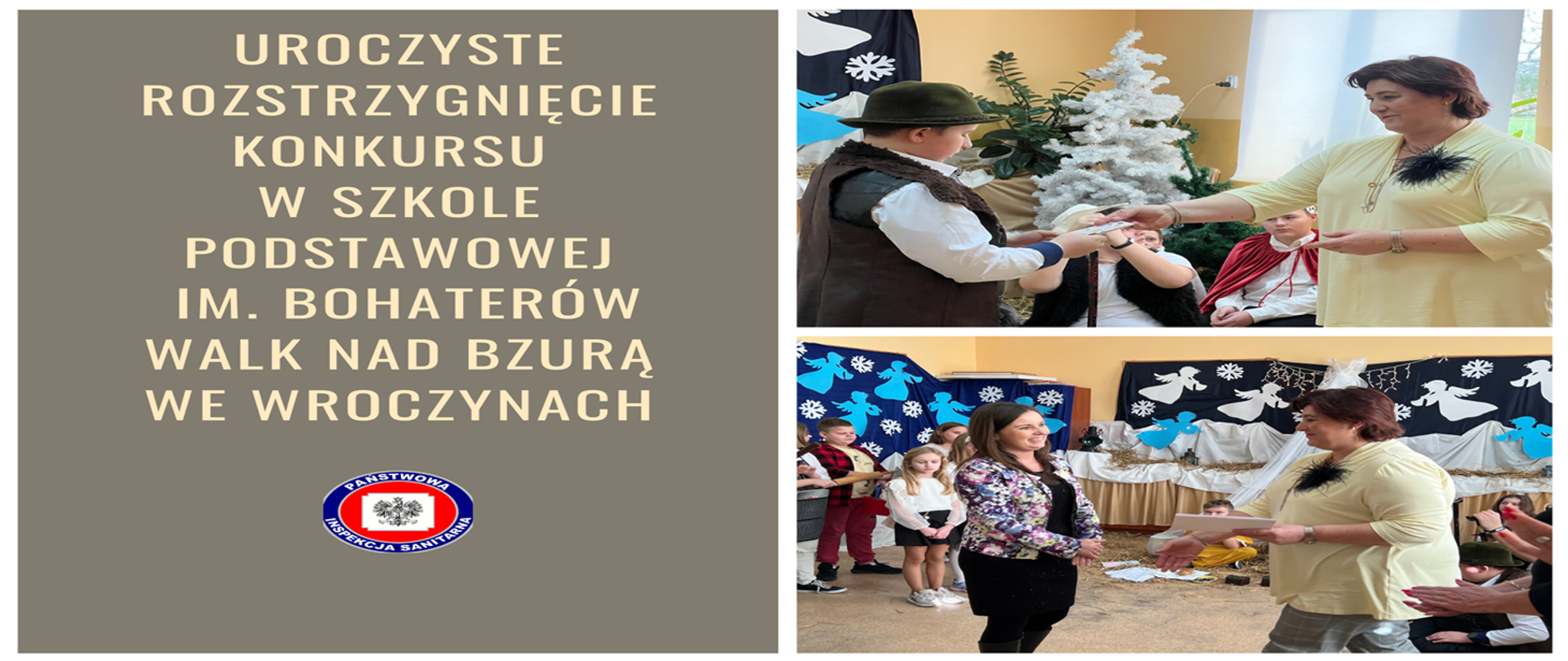 Uroczyste rozstrzygnięcie konkursu w Szkole Podstawowej im. Bohaterów Walk nad Bzurą we Wroczynach