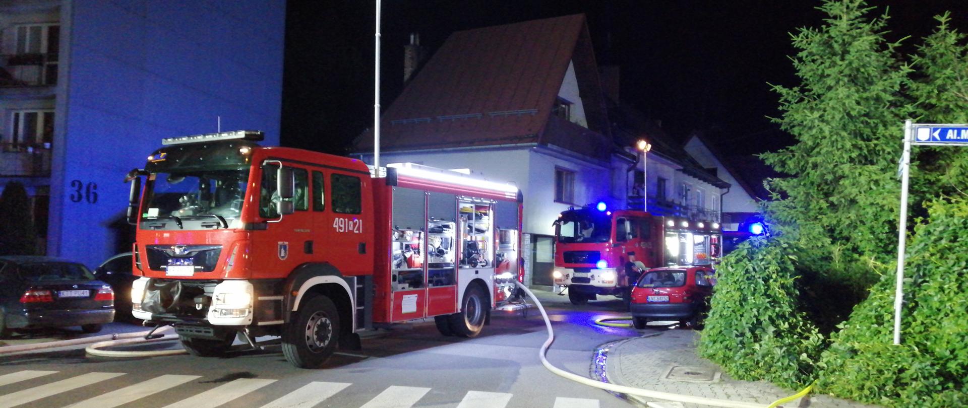 Pożar pustostanu w Nowym Targu