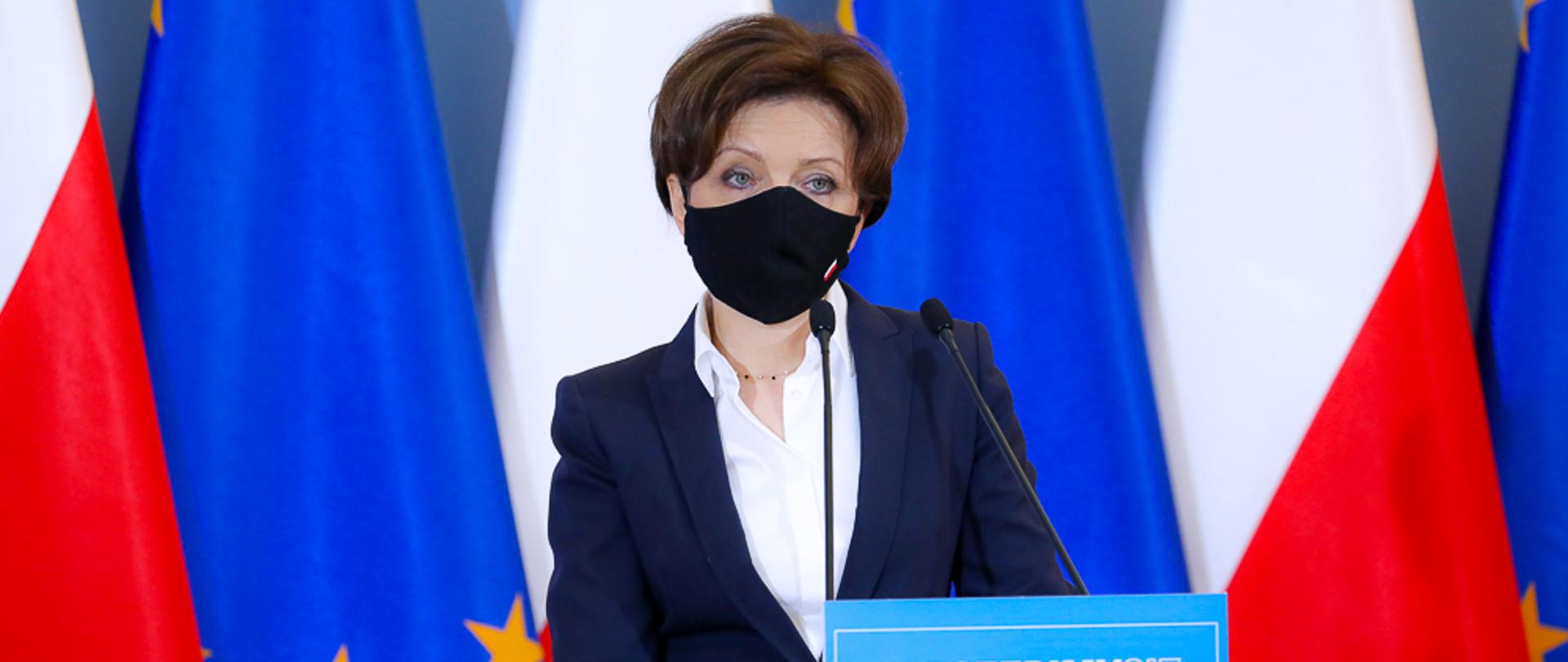 Minister Maląg na konferencji w KPRM