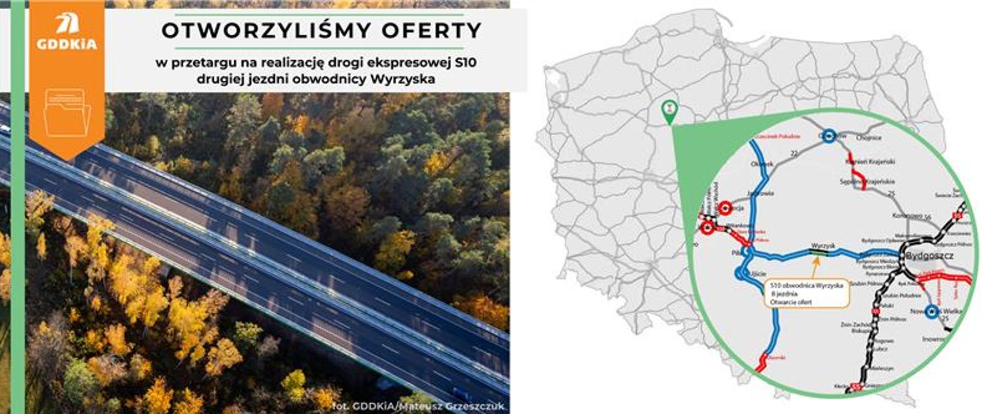 Infografika z mapą wskazującą lokalizację inwestycji
