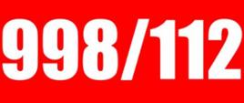 PRZEŁĄCZENIE NUMERU ALARMOWEGO 998 NA 112
