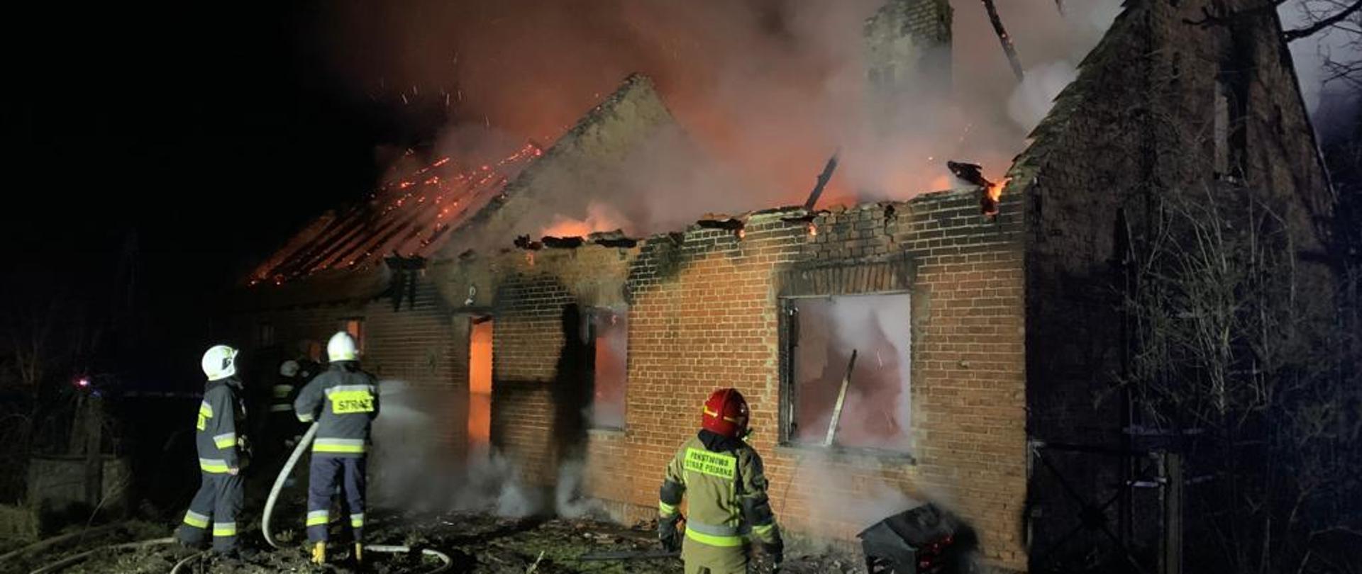 Pożar budynku mieszkalnego w Węgorzynie.