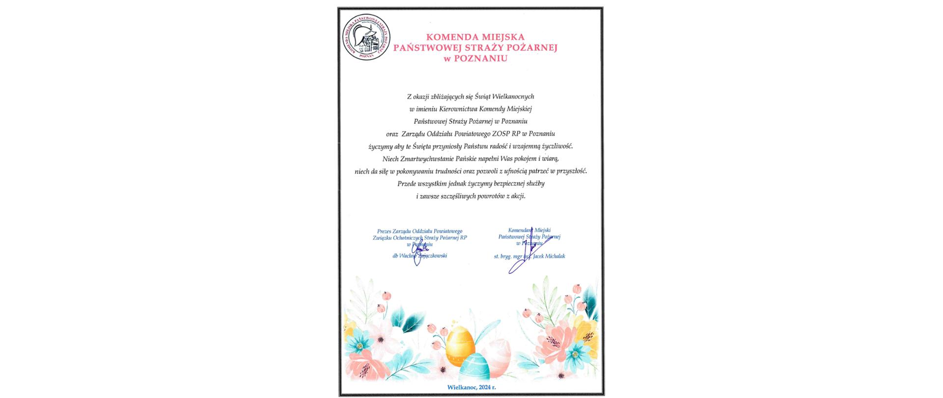 życzenia z Prezesem Zarządu OP ZOSP