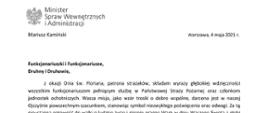 Życzenia Ministra Spraw Wewnętrznych i Administracji Pana Mariusza Kamińskiego z okazji Dnia Strażaka 2021