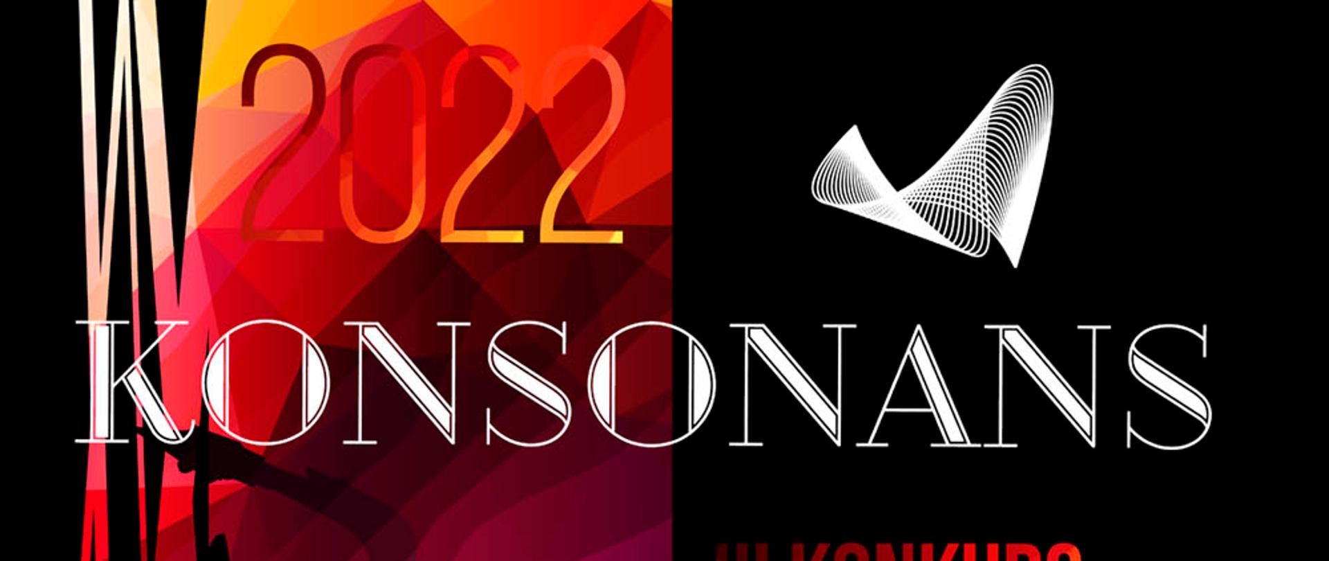 Grafika przedstawia instrumenty dęte drewniane. Na plakacie jest informacja o tym, kiedy jest Koncert Laureatów (25 maja 2022 roku)