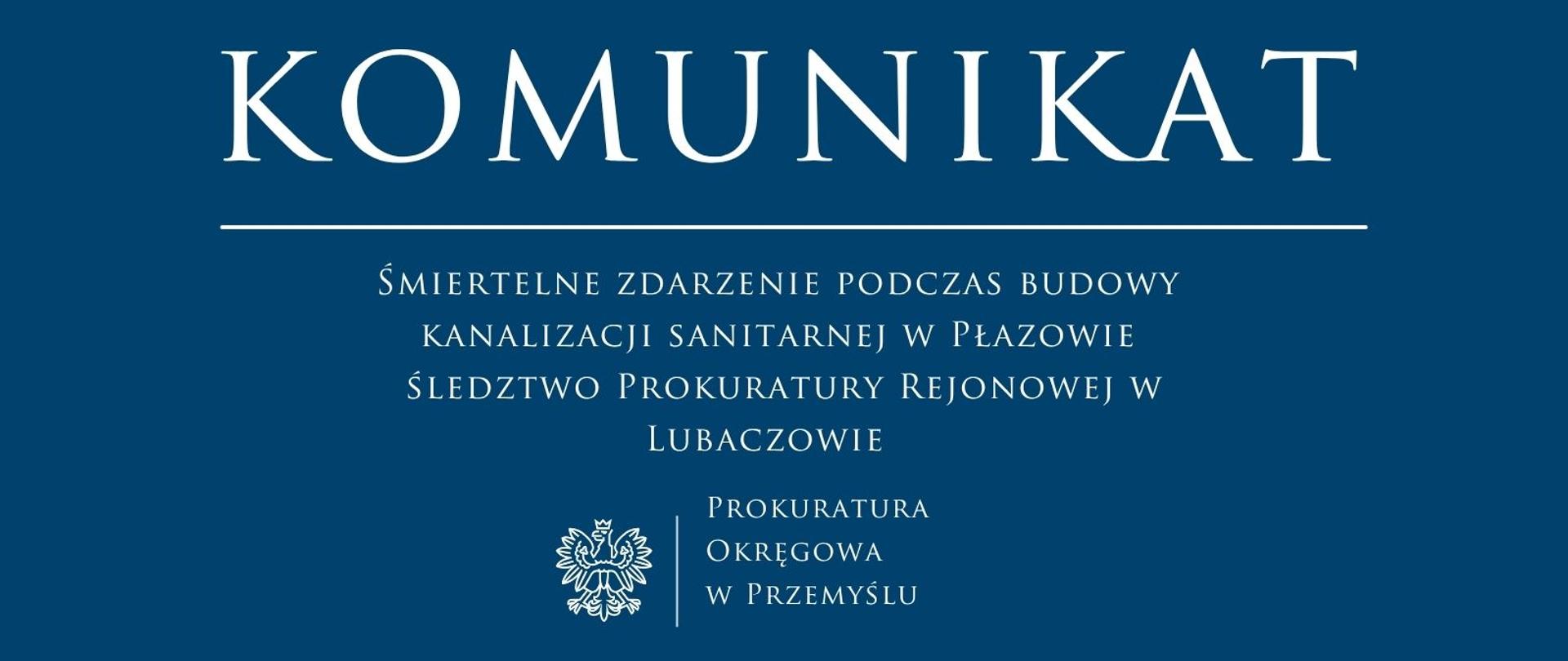 Śmiertelne zdarzenie podczas budowy kanalizacji sanitarnej w Płazowie