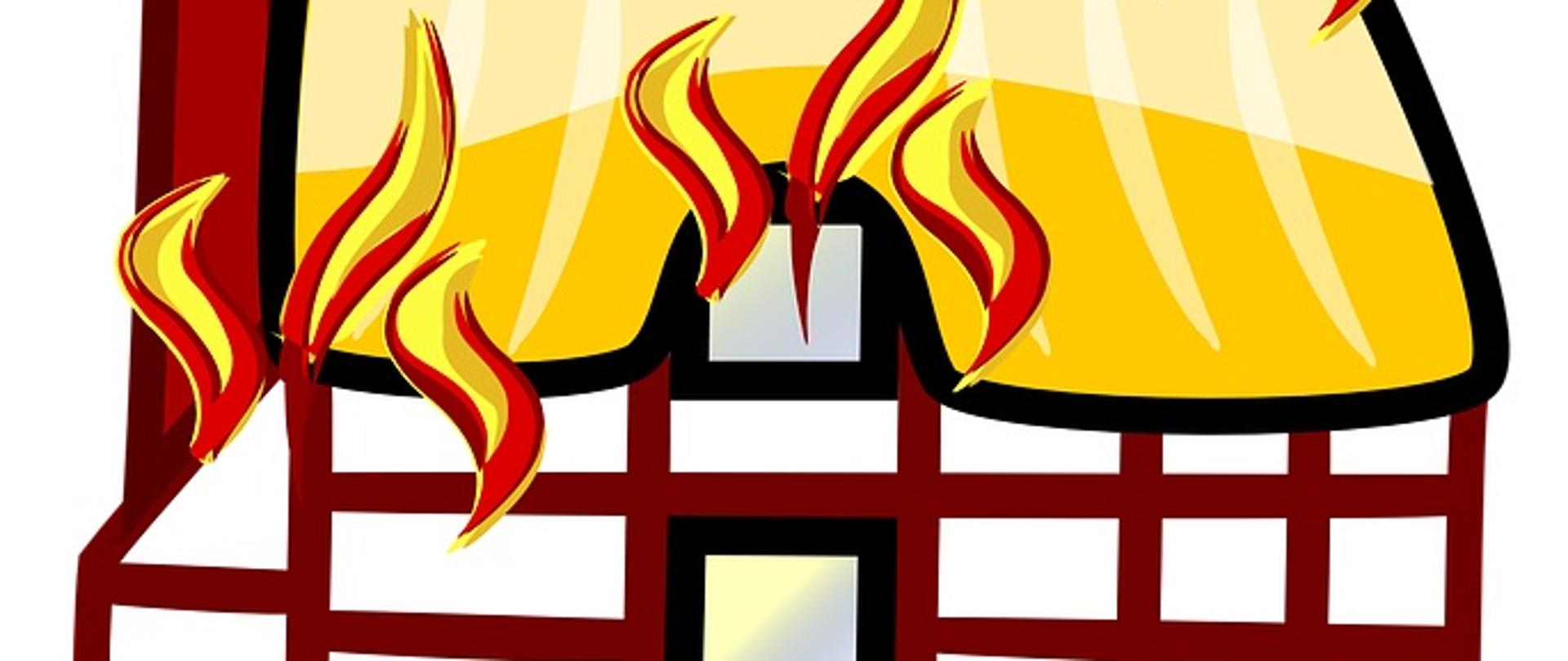 Pożar przy ul. Bielińskiej w Ciechanowie