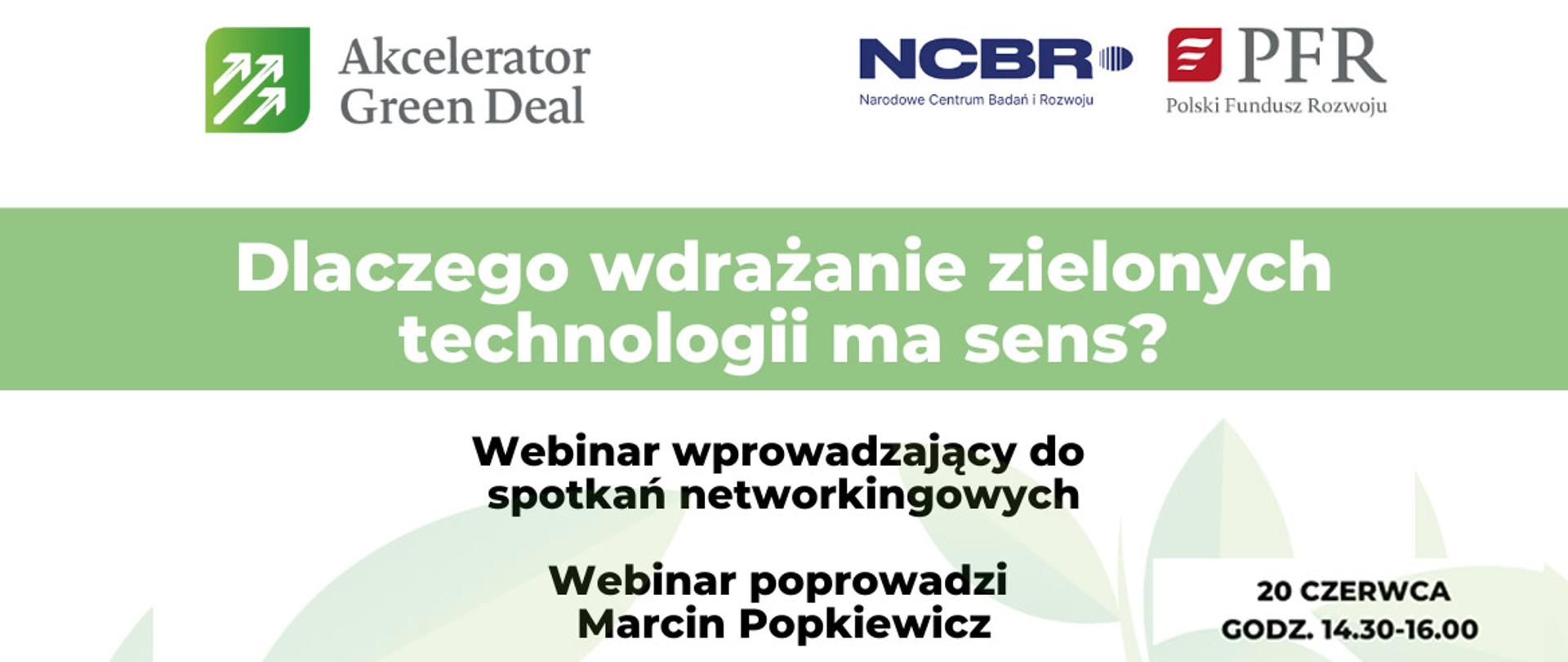 Akcelerator Green Deal. Webinar informacyjny