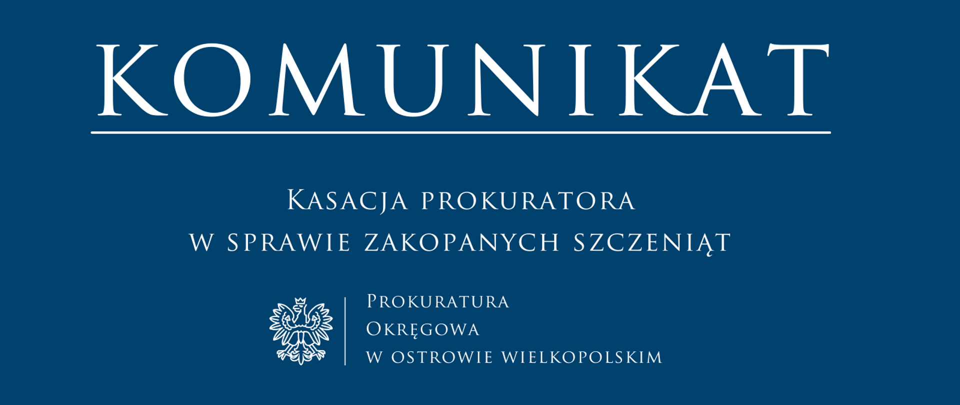 Kasacja prokuratora w sprawie zakopanych szczeniąt