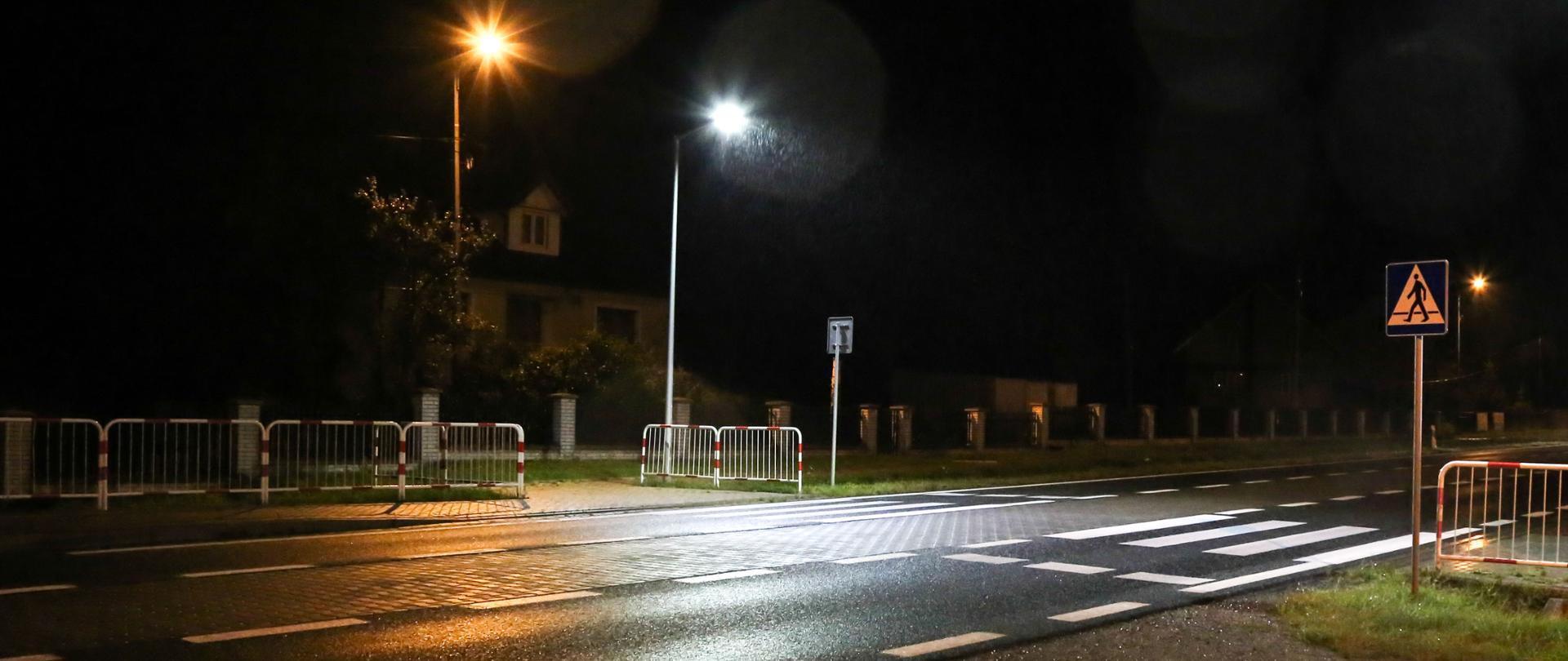 Doświetlone przejście dla pieszych