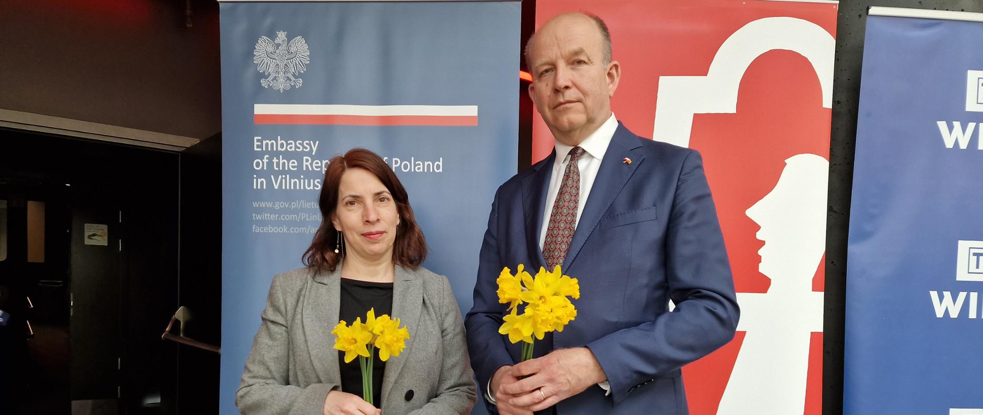 Lenkijos ambasadorius Konstanty Radziwiłł ir Izraelio ambasadorė Hadas Wittenberg Silverstein