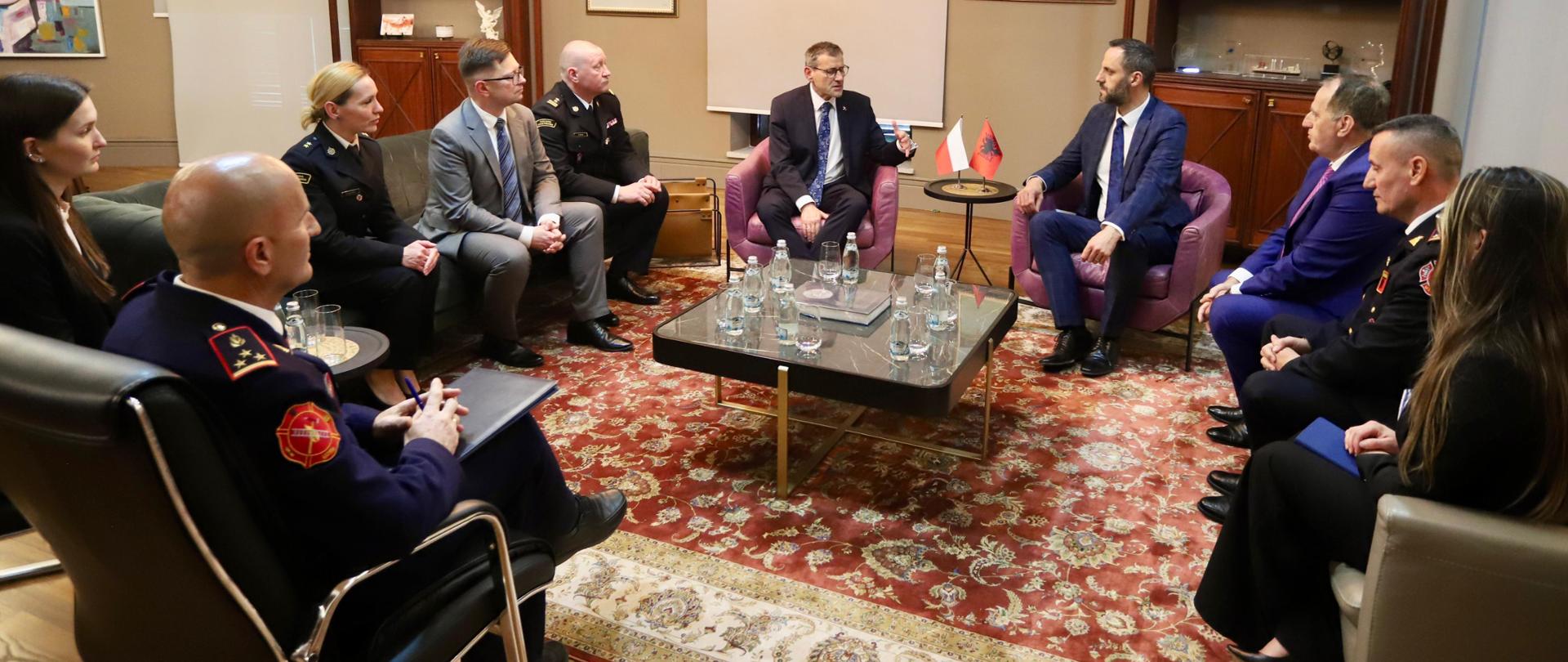 Delegacja Komendy Głównej Państwowej Straży Pożarnej u min. Lamallari