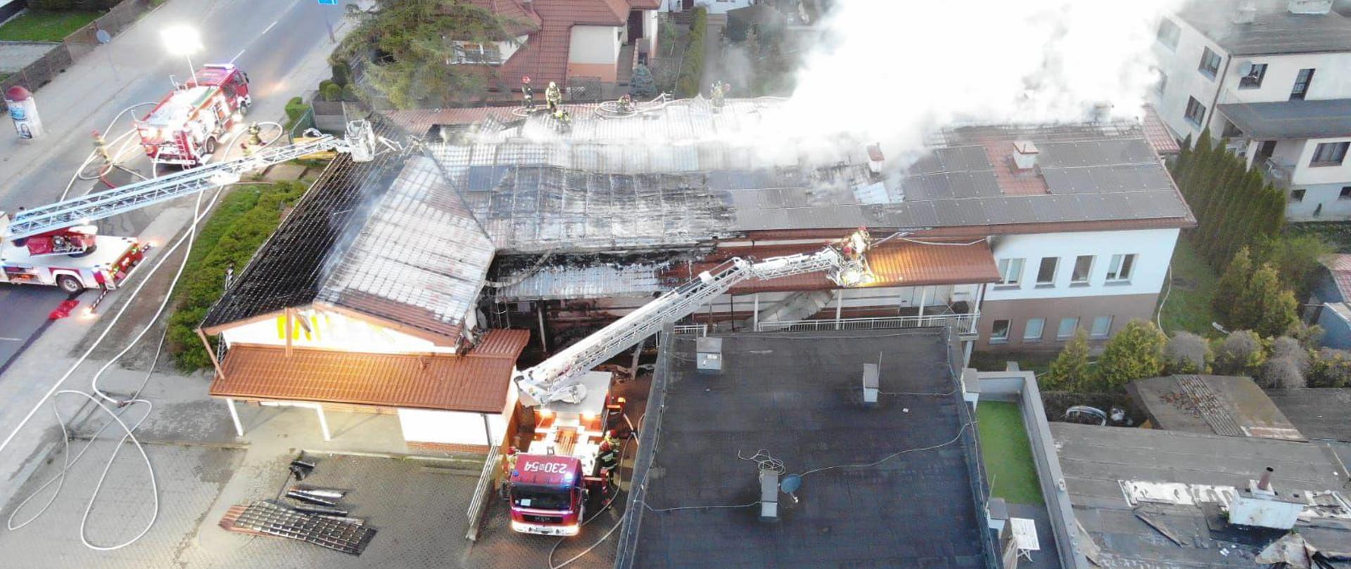 Pożar sklepu spożywczego przy ul. Jagiellońskiej w Olsztynie