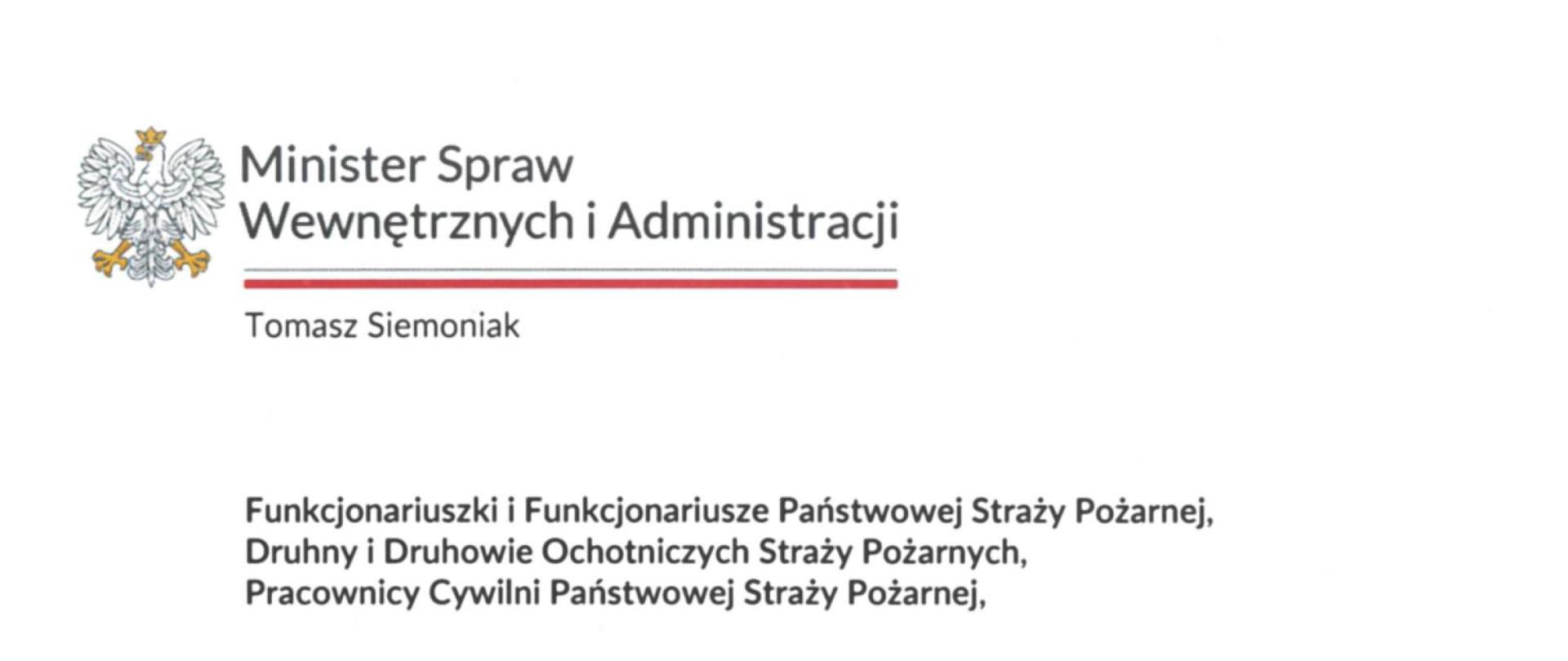 Na zdjęciu znajdują się życzenia na dzień strażaka