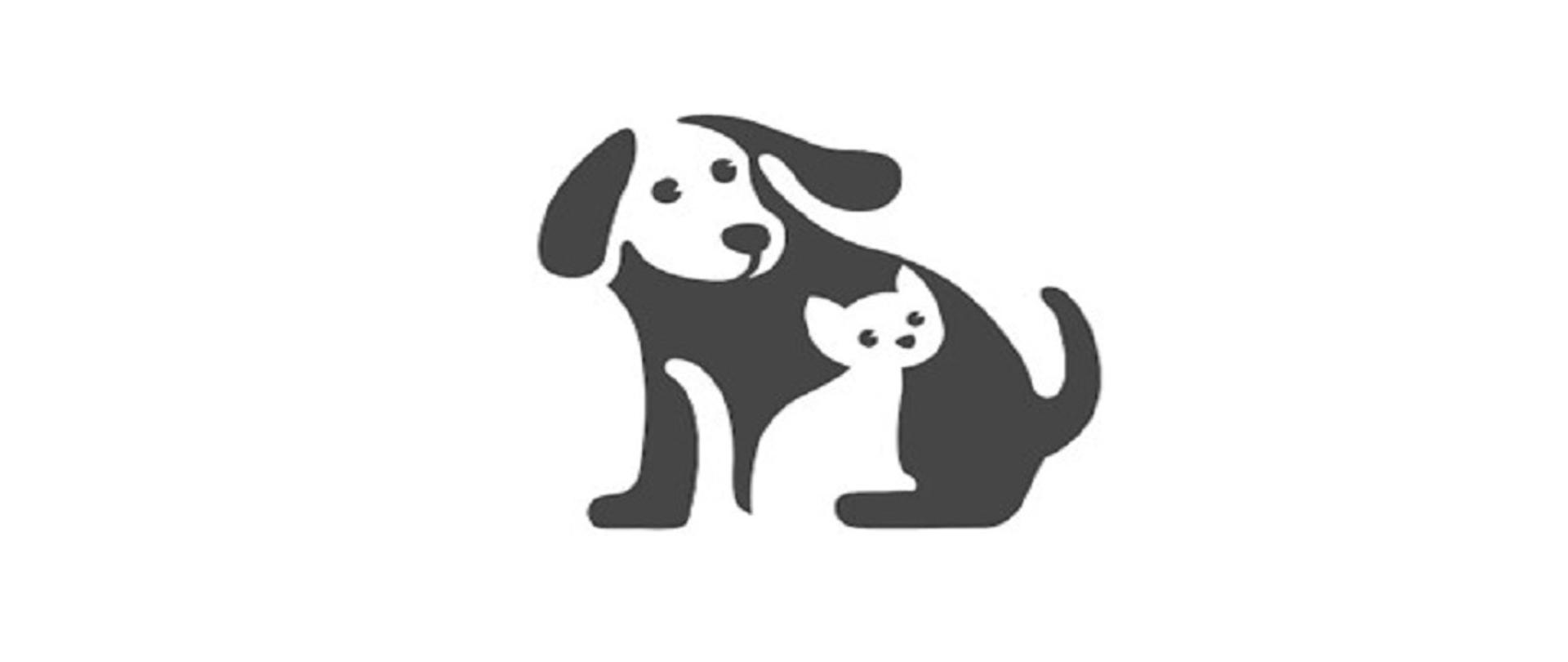 Clipart przedstawiający kota i psa