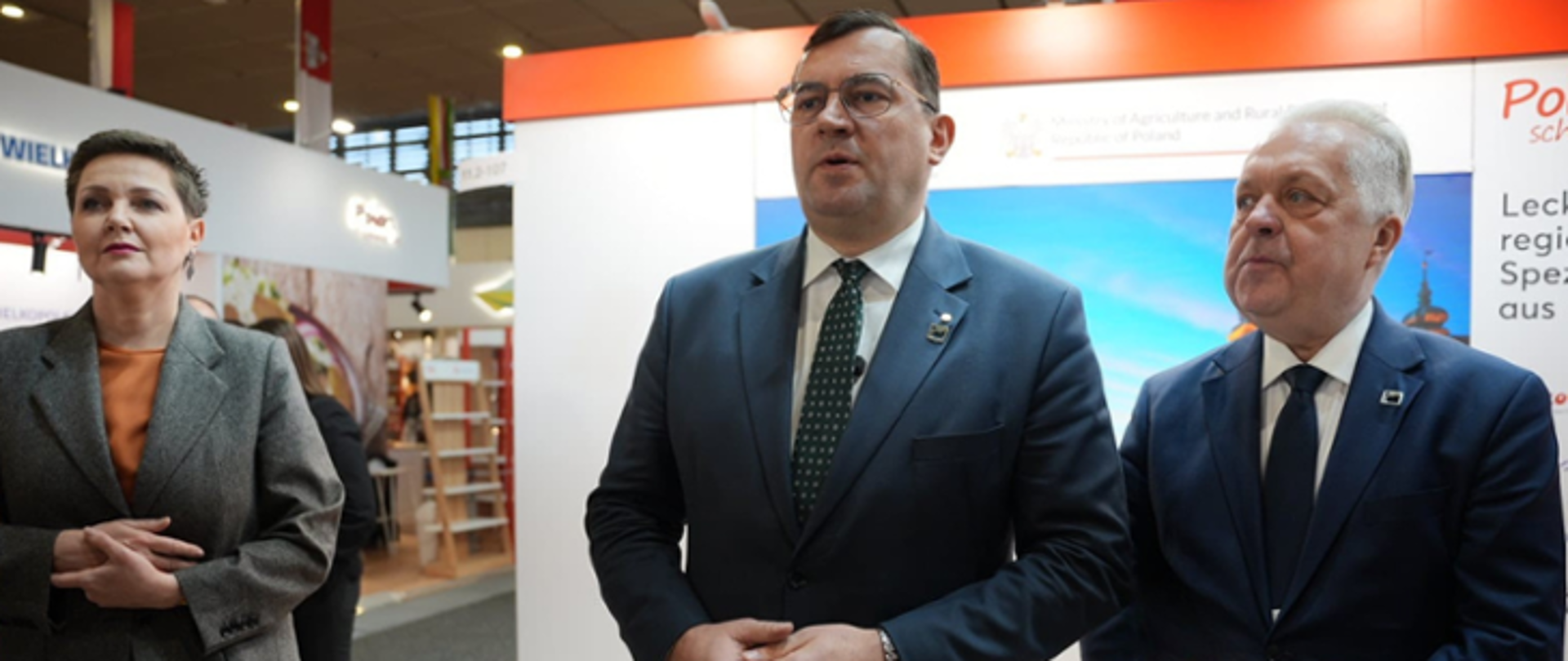 Press conference of Ministers Stefan Krajewski and Jacek Czerniak during the Grüne Woche trade fair.