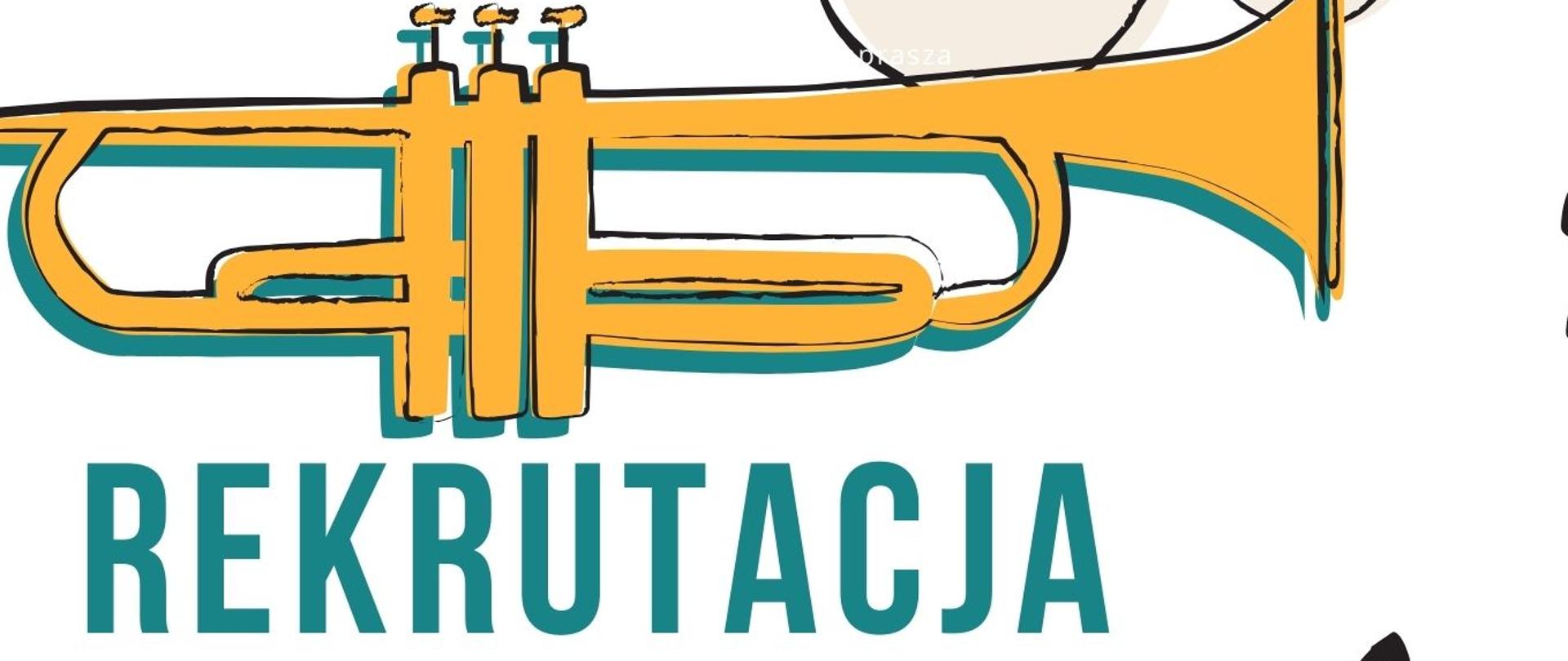 Plakat informujący o rozpoczętej rekrutacji do ZSM w Gdańsku-Wrzeszczu na rok szkolny 2024/2025