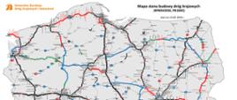 Mapa stanu budowy dróg krajowych