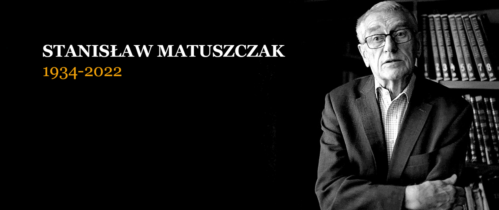 zdjęcie Stanisława Matuszczaka na czarnym tle z podpisem