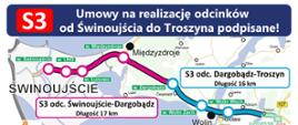 S3 od Świnoujścia do Troszyna - infografika