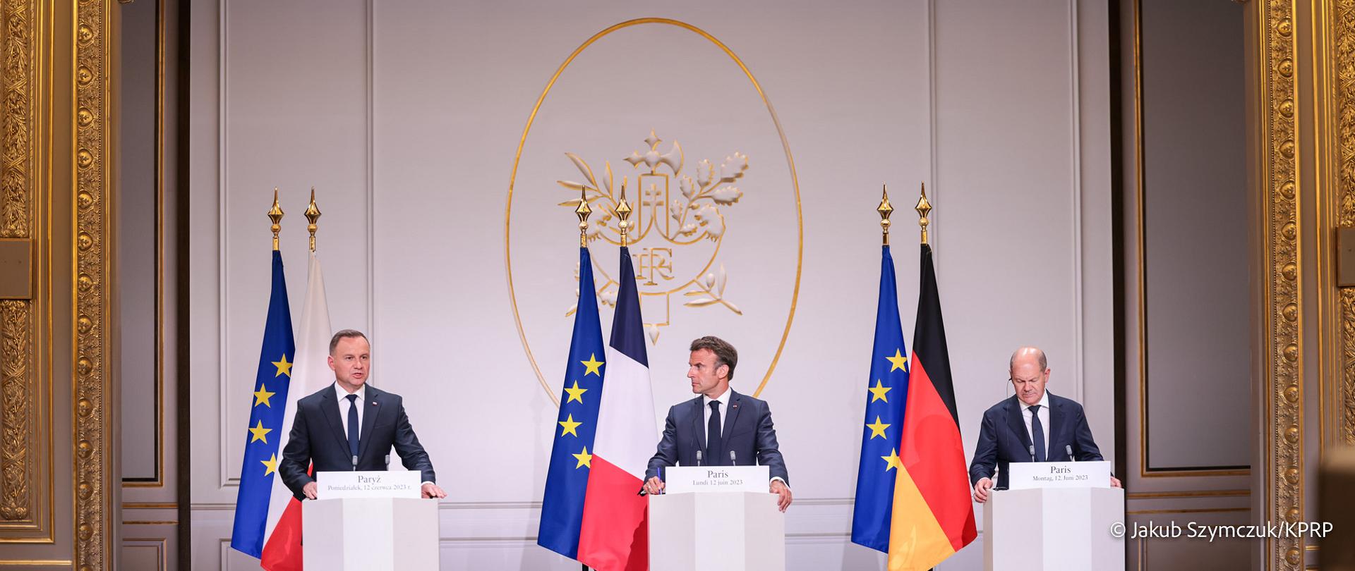 Udział Prezydenta Andrzeja Dudy w spotkaniu Trójkąta Weimarskiego w Paryżu