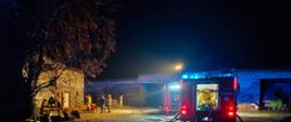 Pożar budynku inwentarskiego w miejscowości Kaziopole