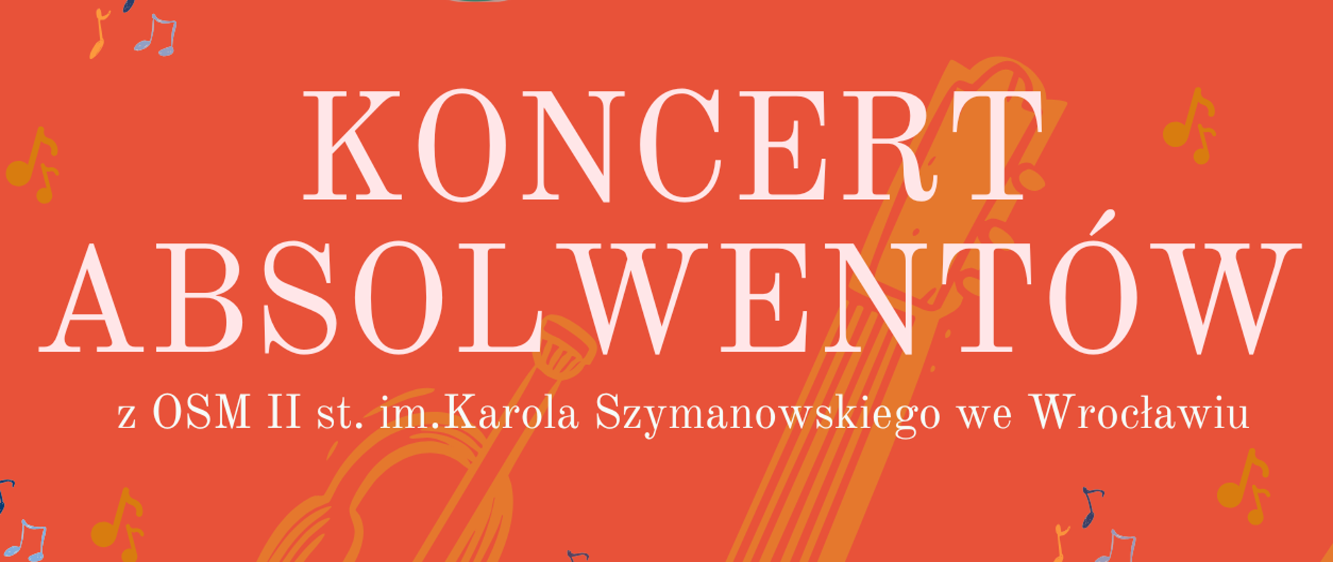 Na pomarańczowym tle znajdują się informacje dotyczące wydarzenia.