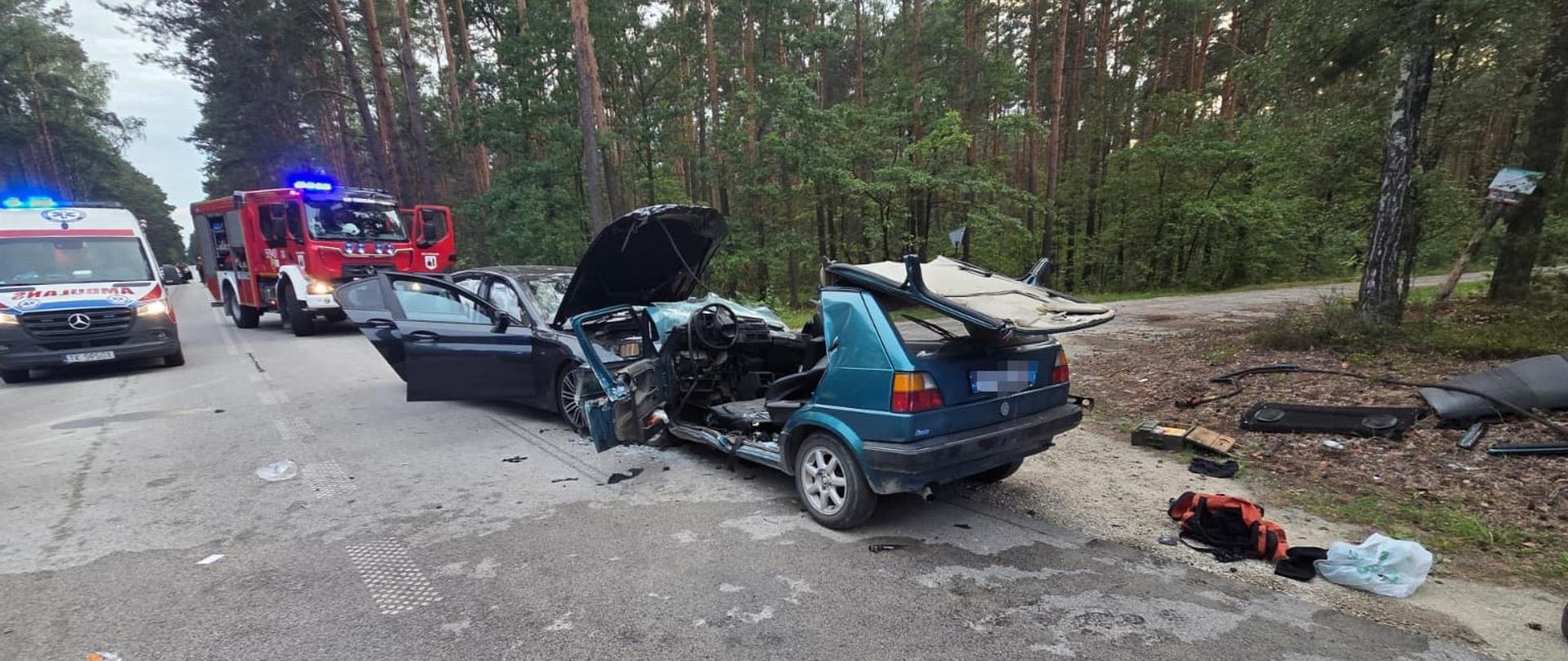 Wypadek drogowy w Komparzowie