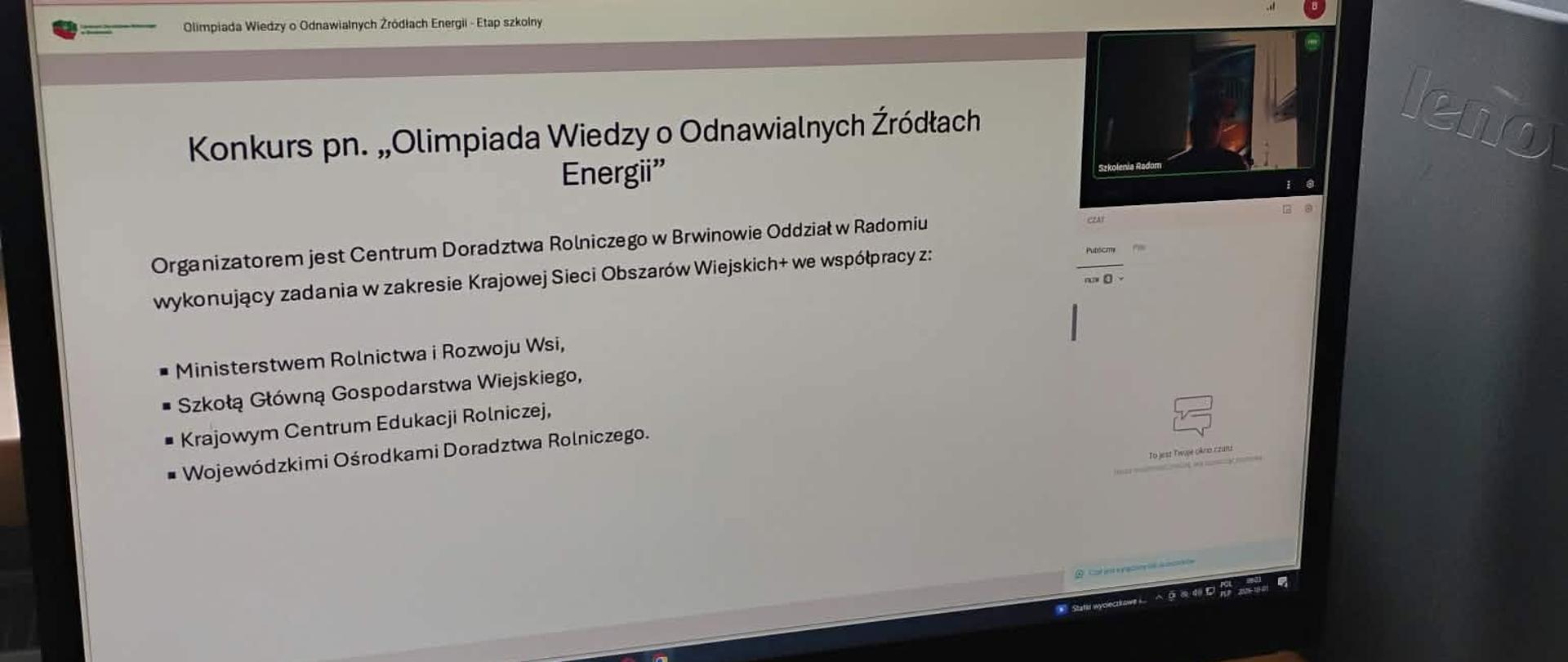 Konkurs „Olimpiada Wiedzy o Odnawialnych Źródłach Energii”