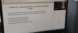 Konkurs „Olimpiada Wiedzy o Odnawialnych Źródłach Energii”