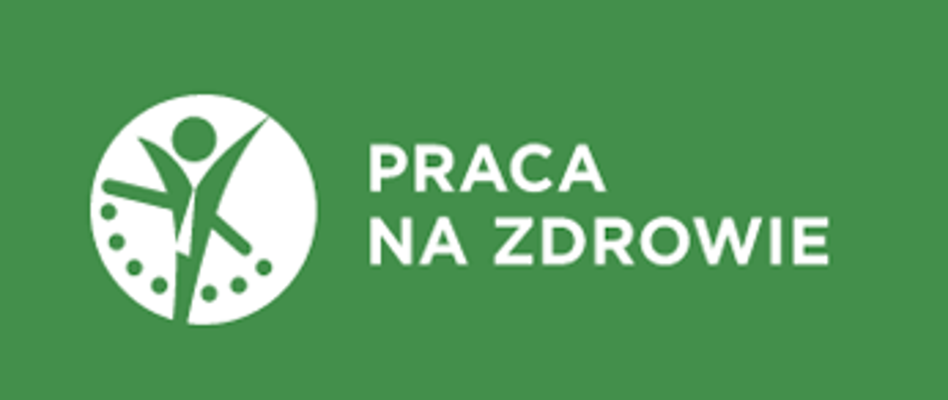 Logo portalu praca na zdrowie na zielonym tle