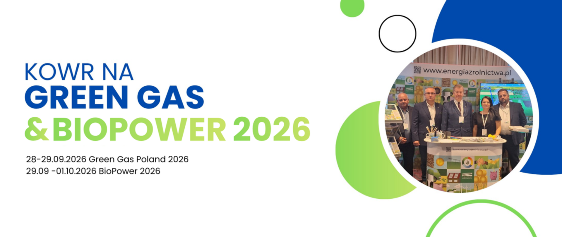 KOWR partnerem honorowym Green Gas Poland 2026 i BioPower Expo 2026