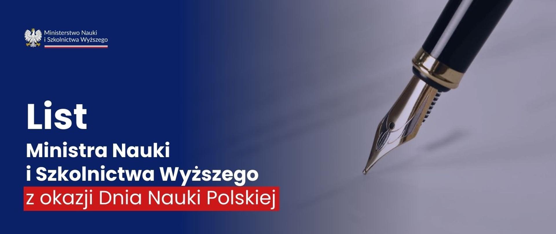 List ministra z okazji Dnia Nauki Polskiej