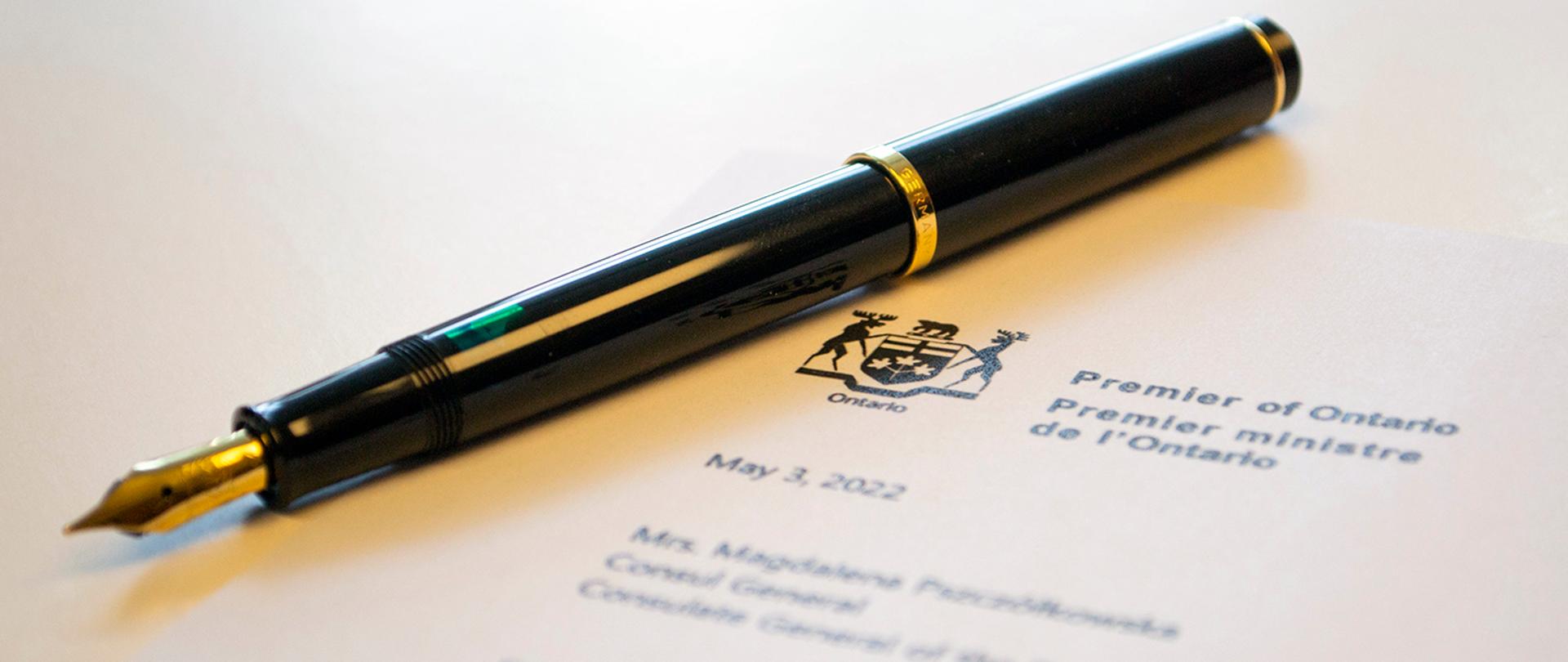 Letter from Premier Doug Ford