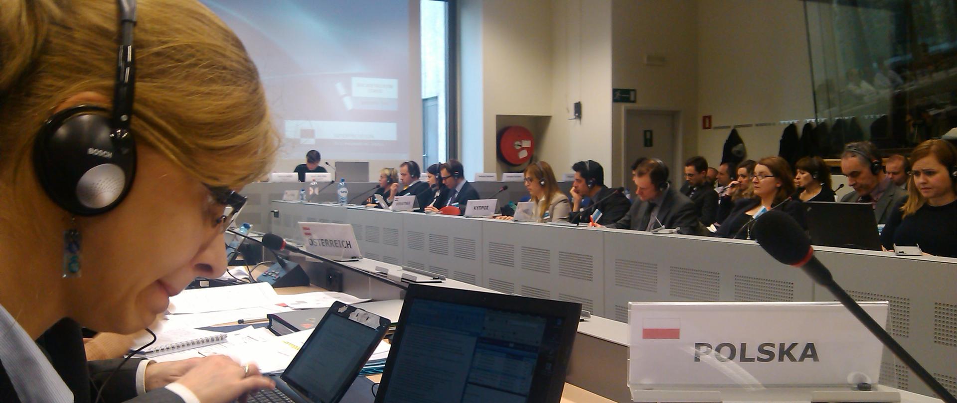 Eksperci w sali konferencyjnej podczas spotkania dot. Funduszu Bezpieczeństwa Wewnętrznego oraz Funduszu Azyli, Migracji i Integracji
