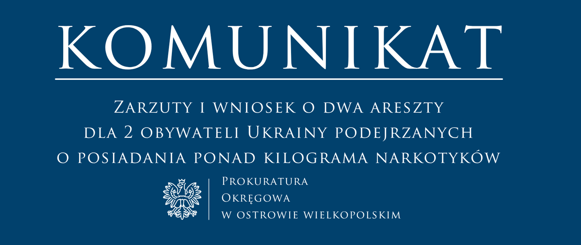 Zarzuty i wniosek o dwa areszty dla 2 obywateli Ukrainy podejrzanych o posiadania ponad kilograma narkotyków