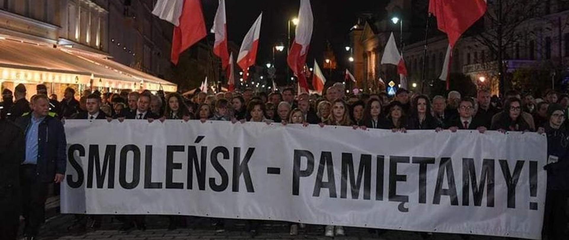 Obchody 13. rocznicy katastrofy smoleńskiej w Warszawie.