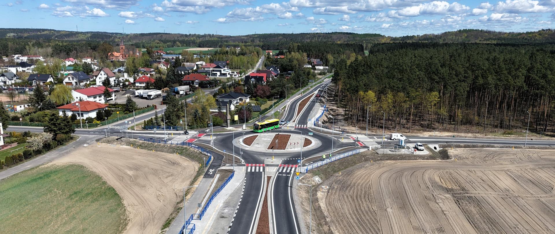Rondo na DK55 w Mokrem niedaleko Grudziądza - kwiecień 2026